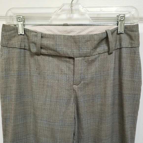 Banana Republic Gray Plaid Martin Fit Wool Blend Lined Trouser Pants - Picture 2 of 9